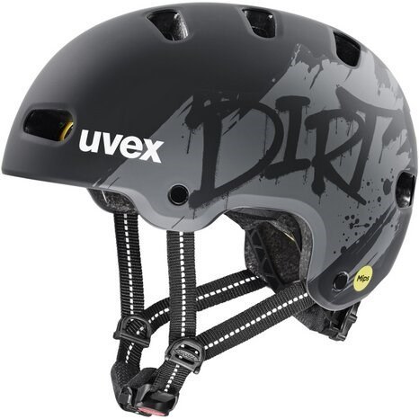 Kask rowerowy dziecięcy UVEX Kid 4 Style MIPS, dirt black matt