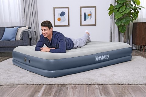 Materac Dmuchany Queen 2-Osobowy Bestway 6716T 152x203 Pompka Akumulatorowa USB
