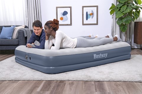 Materac Dmuchany Queen 2-Osobowy Bestway 6716T 152x203 Pompka Akumulatorowa USB