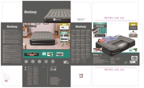 Materac Dmuchany Queen 2-Osobowy Bestway 67403152x203x46 Pompka 230V Tritech