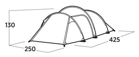 Namiot Tunelowy 4 Osobowy Rodzinny Easy Camp Hemsedal 4