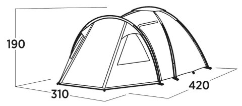 Namiot Kopułowy Igloo 5 Osobowy Rodzinny Easy Camp Kinn 5