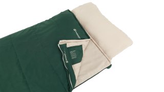Śpiwór Prostokątny Outwell Contour Prime Left 220 cm 7°C Camping Zielony