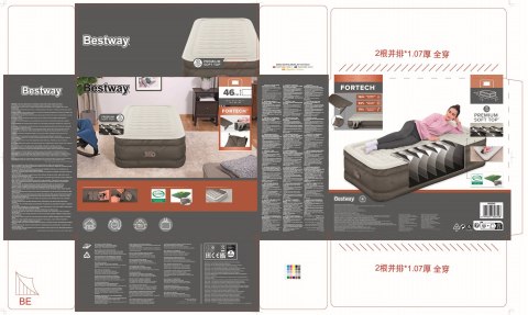 Materac Dmuchany Twin Bestway 69048 97x191 Fortech Pompka Elektryczna 180 kg