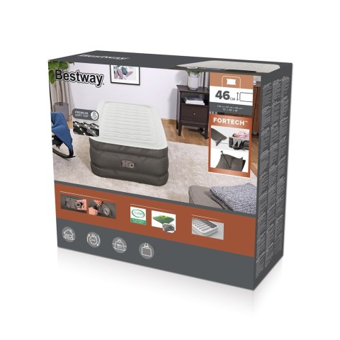 Materac Dmuchany Twin Bestway 69048 97x191 Fortech Pompka Elektryczna 180 kg