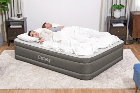 Materac Dmuchany Queen Bestway 69050 152x203 Fortech Pompka Elektryczna 350 kg