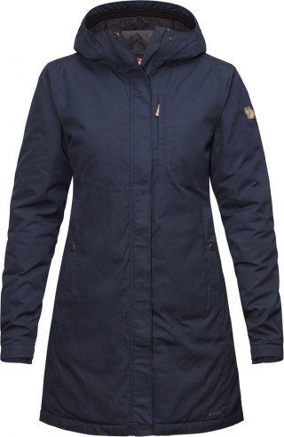 Płaszcz damski Fjallraven Kiruna Padded Parka - dark navy rozmiar: S