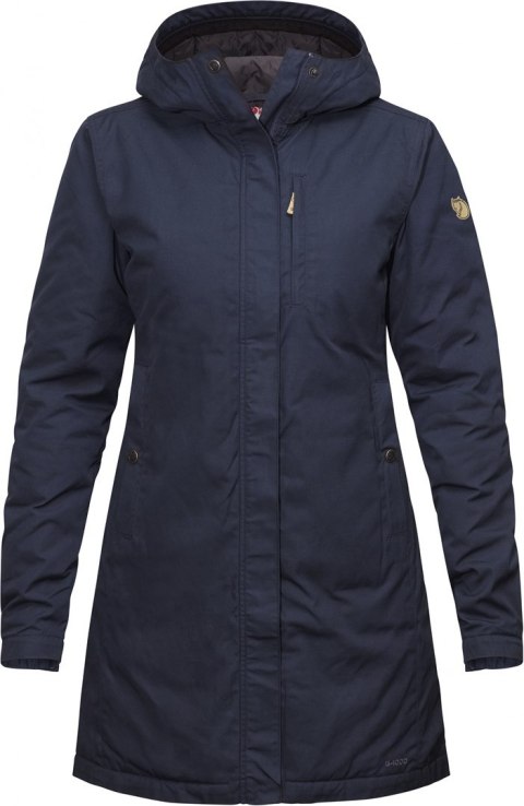 Płaszcz damski Fjallraven Kiruna Padded Parka - dark navy rozmiar: S