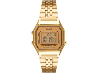 CASIO A168WG-9WDF Vintage Unisex-Digitaluhr mit Edelstahlband, gold