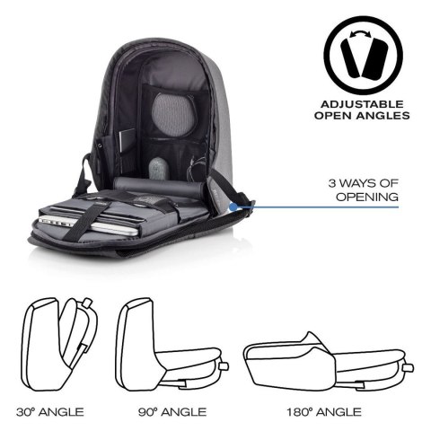 Plecak antykradzieżowy XD Design Bobby Hero XL 21,5 l Szary