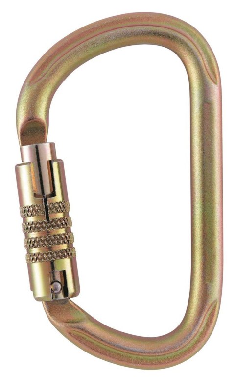 Karabinek stalowy o wysokiej wytrzymałości Petzl Vulcan Triact-Lock Złoty/Czarny