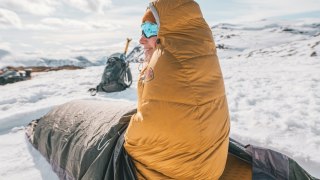 Robens Mountain Bivvy Dorosły Śpiwór prostokątny Nylon, Poliester Ciemny Zielony