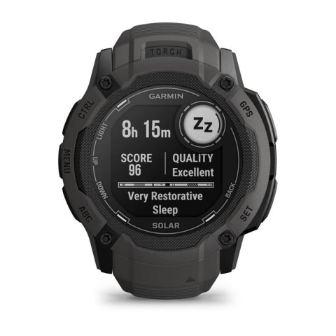 Garmin Instinct 2X Solar 2,79 cm (1.1") MIP 50 mm Cyfrowy 176 x 176 px Ekran dotykowy Grafitowy GPS