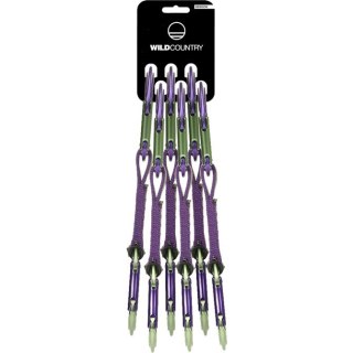 Zestaw ekspresów wspinaczkowych Wild Country SESSION 12cm 6-pak PURPLE-GREEN