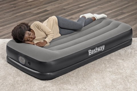 Bestway 671BT dmuchany materac Pojedynczy materac Czarny, Szary Unisex