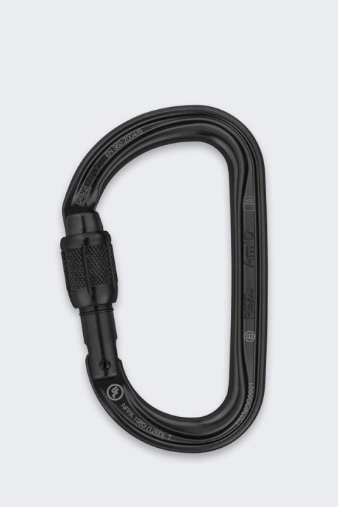 Karabinek zakręcany Petzl Am'D Screw-Lock Czarny (Black)
