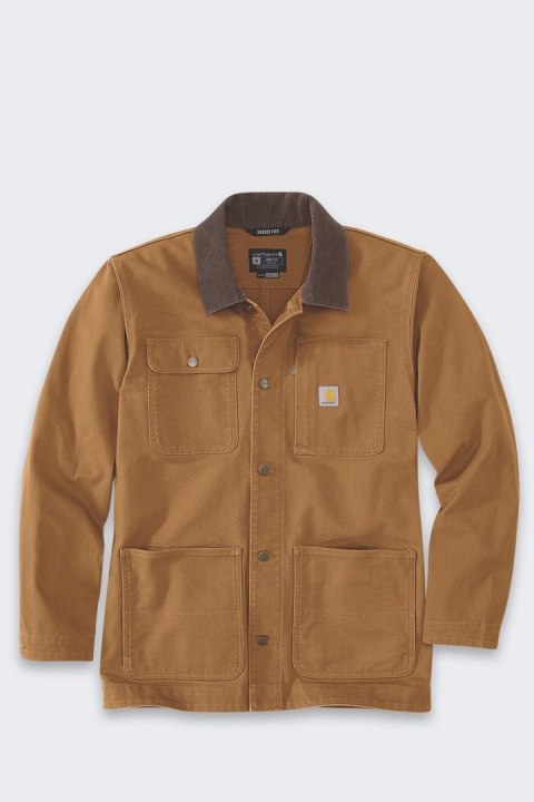 Kurtka męska Carhartt Iconic C01 Rugged Flex Duck Chore Coat Brązowa Rozmiar L
