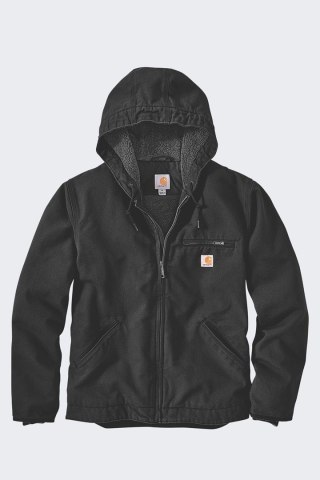Kurtka męska zimowa Carhartt Washed Duck Sherpa Lined Czarna Rozmiar L