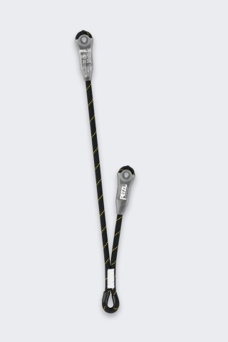Lonża do prac na wysokości asymetryczna Petzl Jane-Y 60/30 cm Żółto-Czarna