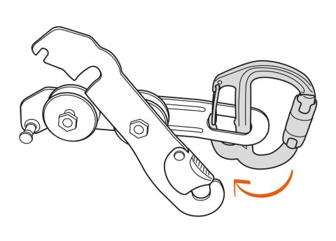Karabinek zakręcany Petzl Sm'D Screw-Lock Szary