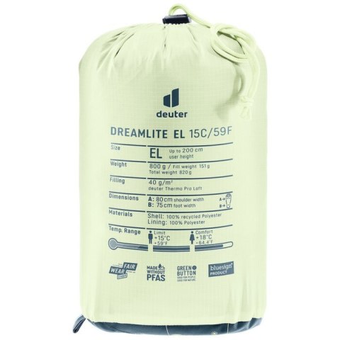 Deuter Dreamlite 10C/50F - śpiwór mumia niebiesko-turkusowy