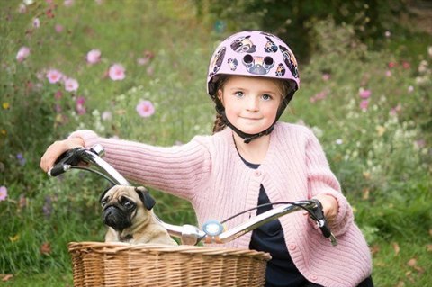 Kask dziecięcy Hornit Pug S 48-53 cm różowy