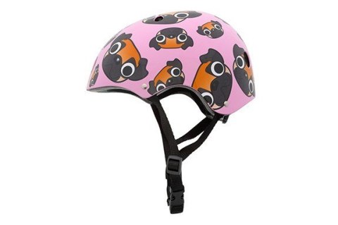Kask dziecięcy Hornit Pug M 53-58 cm różowo-czarny