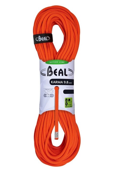 Beal Karma 9,8 mm 50 m - pomarańczowa lina dynamiczna do wspinaczki