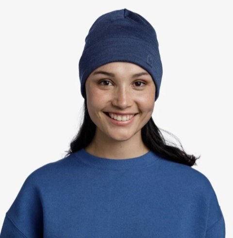 Czapka BUFF Merino Heavyweight 500 g/m² granatowa