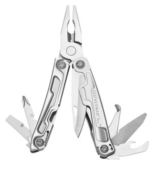 Multitool Leatherman Rev 14 funkcji - stal nierdzewna