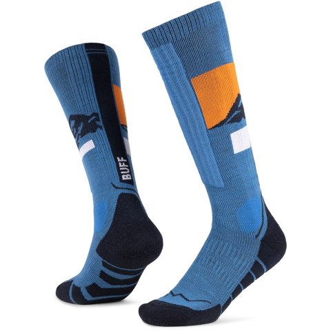 Skarpety BUFF Merino Heavyweight trekkingowe L 42-44 niebieskie