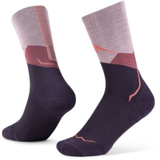 Skarpety BUFF Merino Lightweight Crew trekkingowe L 42-44 różowe