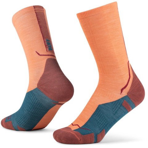 Skarpety BUFF Merino Lightweight Crew trekkingowe L 42-44 flamingo