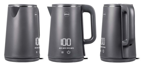 ELDOM CZAJNIK BEZPRZEWODOWY C515S ORRA 1,8L 2000W, SZARY, 5 PROGRAMÓW 45,55,70,85,100°C, PODTRZYMYWANIE TEMPERATURY