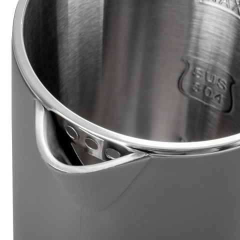 ELDOM CZAJNIK BEZPRZEWODOWY C515S ORRA 1,8L 2000W, SZARY, 5 PROGRAMÓW 45,55,70,85,100°C, PODTRZYMYWANIE TEMPERATURY