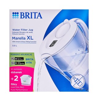 Dzbanek filtrujący Brita Marella XL+2 wkłady MaxtraPro PP (3,5l; biały)