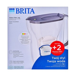 Dzbanek filtrujący Brita Style Essential+2 wkłady MaxtraPro PP (2,4l; ciemnoniebieski)