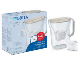 Dzbanek filtrujący Brita Style Essential+4 wkłady MaxtraPro PP (piaskowy; 2,4l)