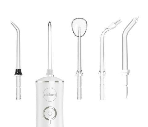 ELDOM IRYGATOR RY200B 230 ML AKUMULATOROWY,BIAŁY, CZAS PRACY 60 MIN. CZAS ŁADOWANIA OK. 6 H, IPX7, ETUI PODRÓŻNE, PRZEWÓD USB