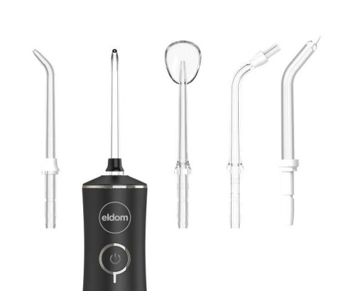 ELDOM IRYGATOR RY200C 230 ML BEZPRZEWODOWY, CZAS PRCY 60 MIN. CZAS ŁADOWANIA OK. 6 H ,ETUI PODRÓŻNE, PRZEWÓD USB, IPX7 CZARNY