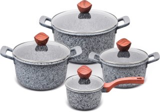 PROMIS Komplet Garnków Granitowych 8 el. Indukcja/Gaz