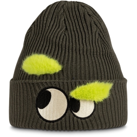 Czapka dziecięca BUFF KNITTED BEANIE FUN EYES BEETLE GREEN