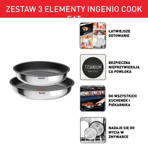 Zestaw 2 patelni TEFAL Ingenio Cook Eat L8813S75