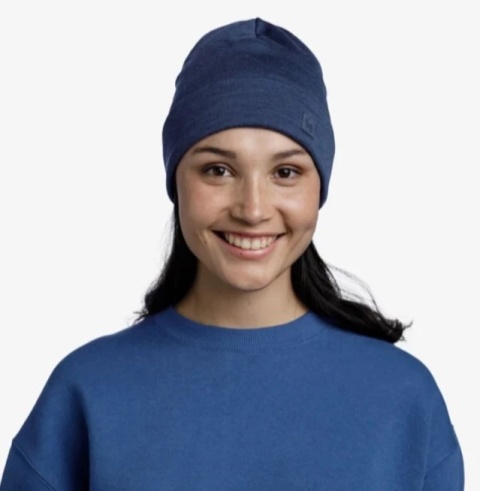Czapka BUFF MERINO HEAVYWEIGHT BEANIE NIGHT BLUE