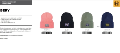 Czapka dziecięca BUFF KNITTED BEANIE BERY OPALINE
