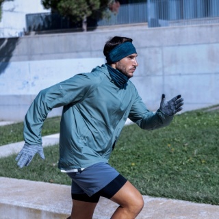 Zestaw Komin BUFF MERINO HEAVYWEIGHT + Opaska termoaktywna BUFF MERINO WIDE HEADBAND w jednolitym kolorze POOL
