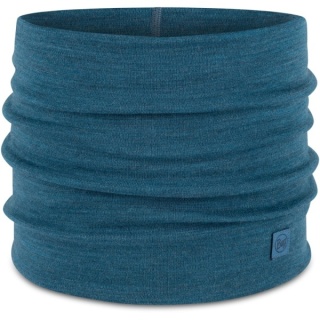 Zestaw Opaska BUFF MERINO WIDE HEADBAND + Komin BUFF MERINO HEAVYWEIGHT w jednolitym kolorze OCEAN