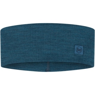 Zestaw jednokolorowy Opaska BUFF MERINO WIDE HEADBAND + Komin BUFF MERINO HEAVYWEIGHT OCEAN